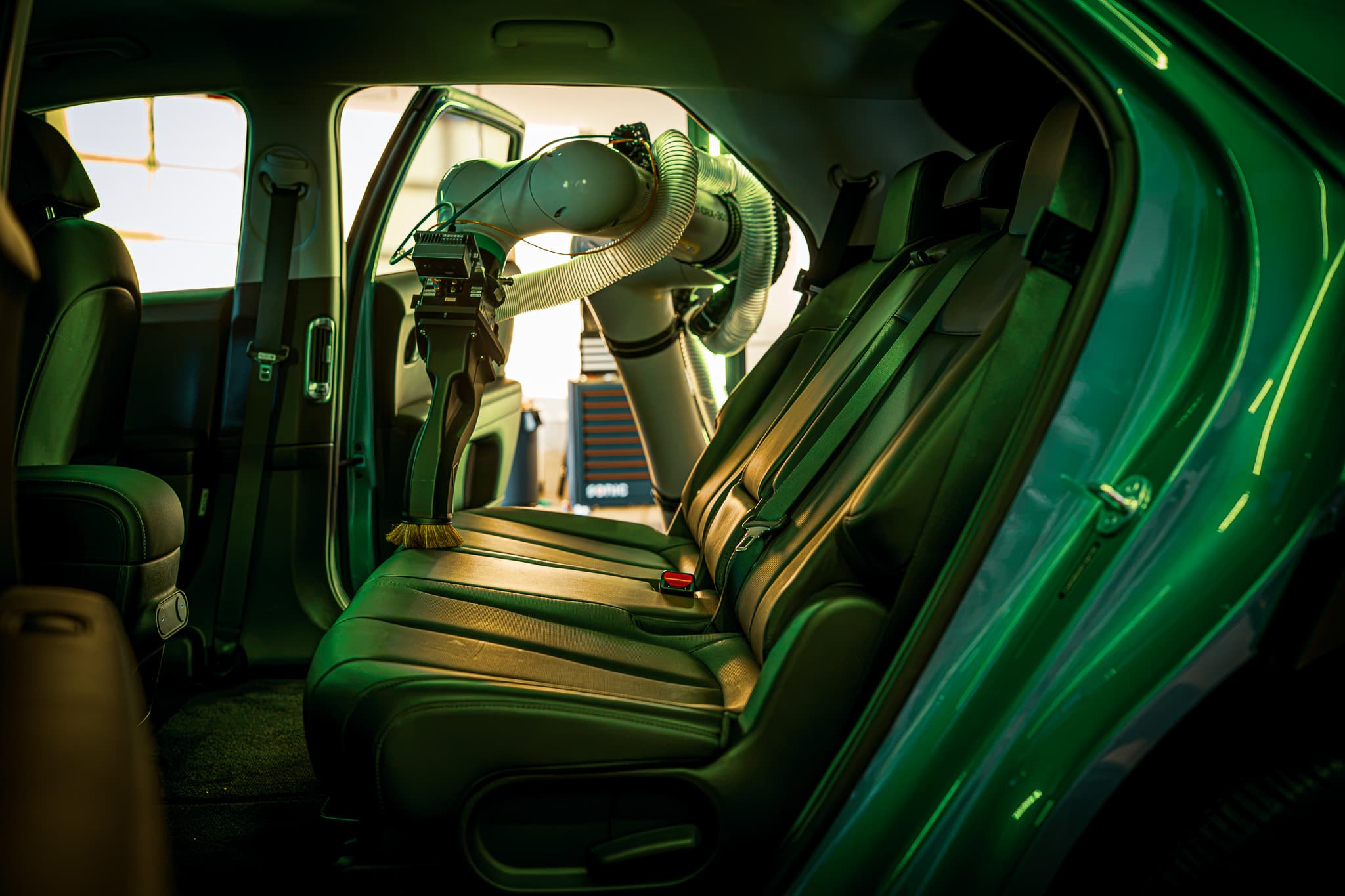 Interior cleaning, rear seat